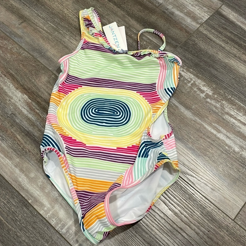 Jantzen girls one piece one shoulder swimsuit size 10 NEW